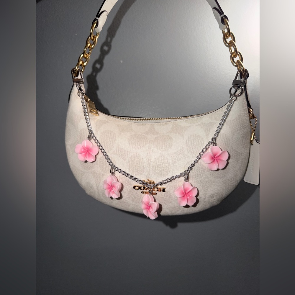 Pink Flower Bag Charm - Picture 4 of 4
